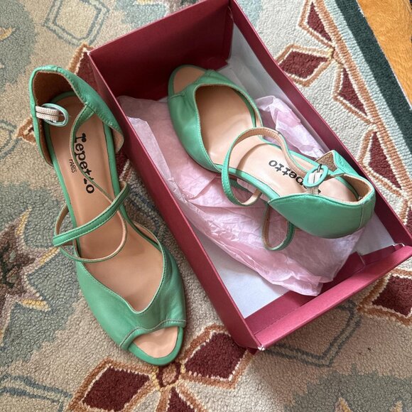 Repetto Paris Bianca Heels in Cuir/Veritable - size 38.5 - Picture 1 of 6